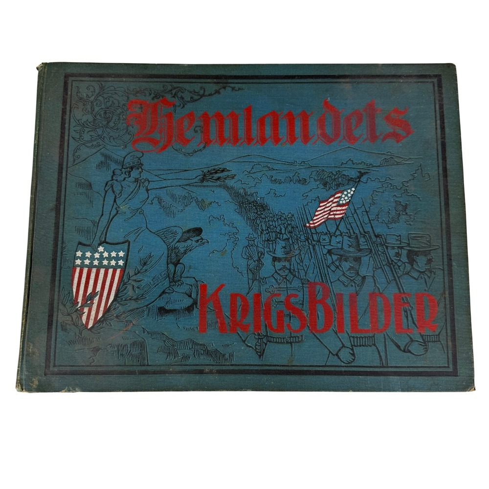 1906 Hemlandets Krigsbilder Spanish-American War Photo Book Swedish Peterson